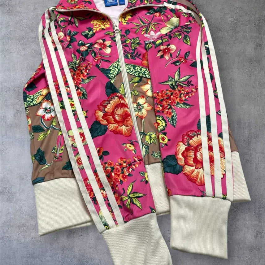 [BUNJANG] Adidas Hardineto Flower Firebird Track Top Jacket / 아디다스 Adidas 하르디네토 플라워 파이어버드 트랙탑 져지 85