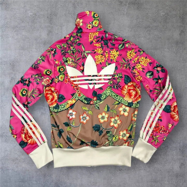[BUNJANG] Adidas Hardineto Flower Firebird Track Top Jacket / 아디다스 Adidas 하르디네토 플라워 파이어버드 트랙탑 져지 85