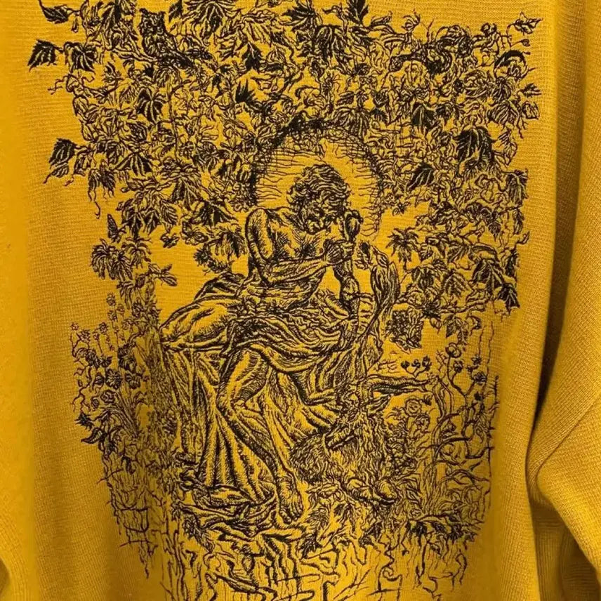 [BUNJANG] Songzio Mustard Knit / 23FW 송지오 크로스립 머스타드 니트 46사이즈