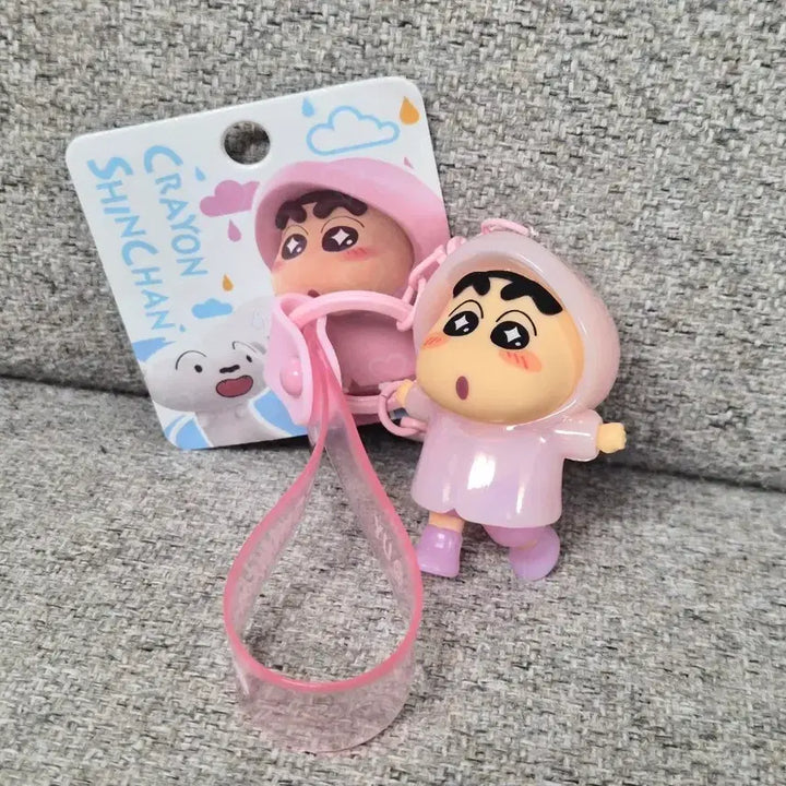 [BUNJANG] Crayon Shin-chan Raincoat Keyring / 짱구 우비 키링 세제품