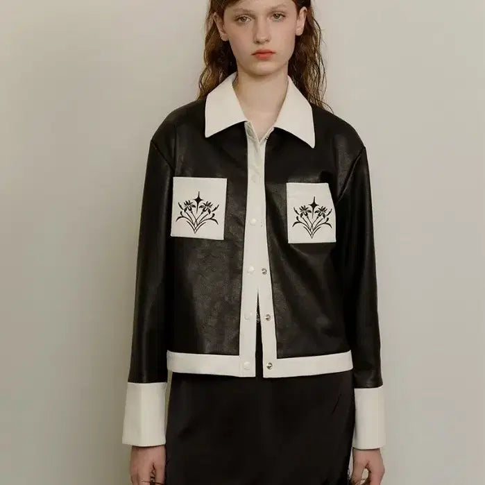 [BUNJANG] Rimantist Art Nouveau Leather Jacket / 리맨티스트 아르누보 가죽자켓