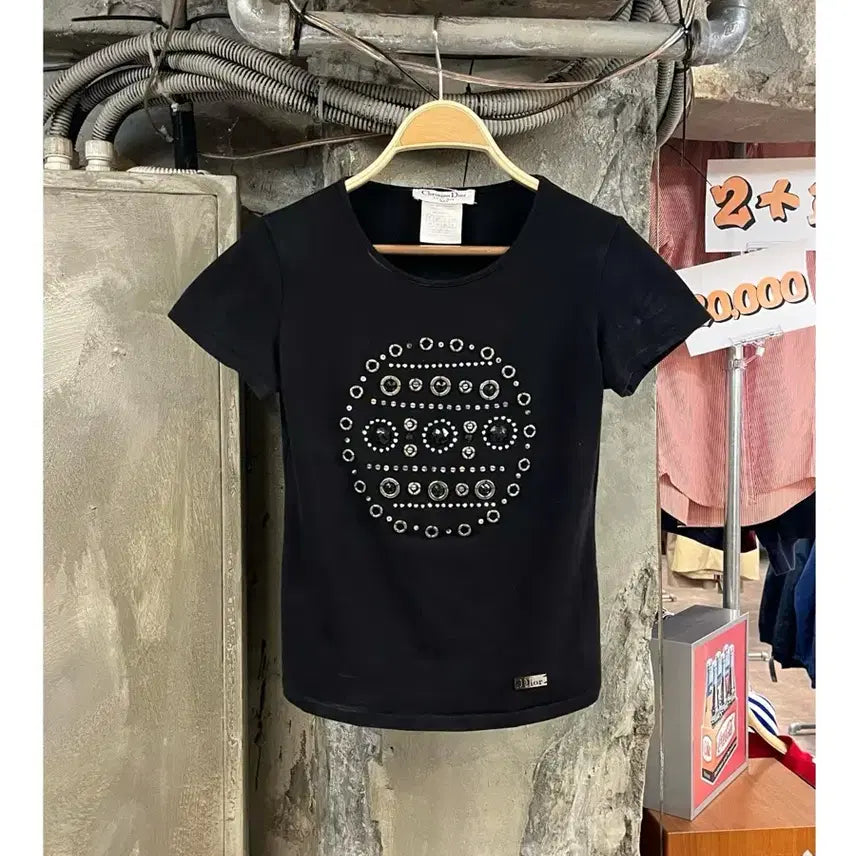 [BUNJANG] Dior Stone T-shirt Black / 디올 스톤 반팔티 블랙 #csz3234
