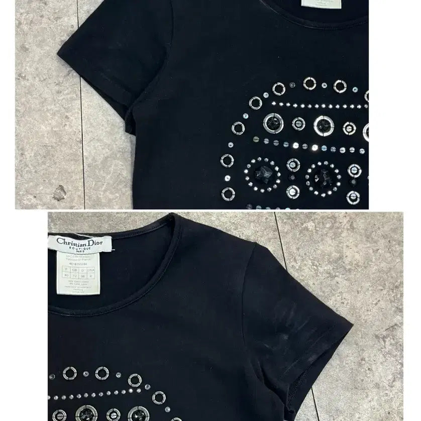 [BUNJANG] Dior Stone T-shirt Black / 디올 스톤 반팔티 블랙 #csz3234