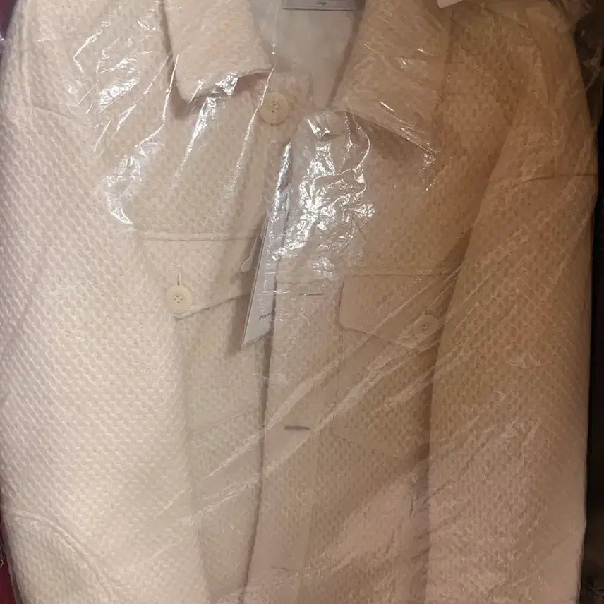 [BUNJANG] Afterpray Knitted Wool Trucker Jacket - Cream / 애프터 프레이 니팅 울 트러커 재킷 크림