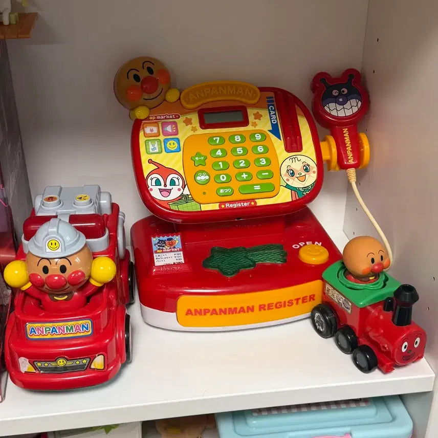 [BUNJANG] Anpanman Vintage Register Toy Bundle / 일본 고전 호빵맨 계산대 장난감 레지스터 캐셔 일괄