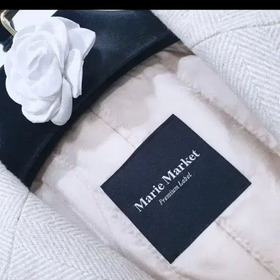 [BUNJANG] Marithe Francois Girbaud Herringbone Long Padded Double Coat / 마리마켓 헤링본 롱 패딩 더블코트