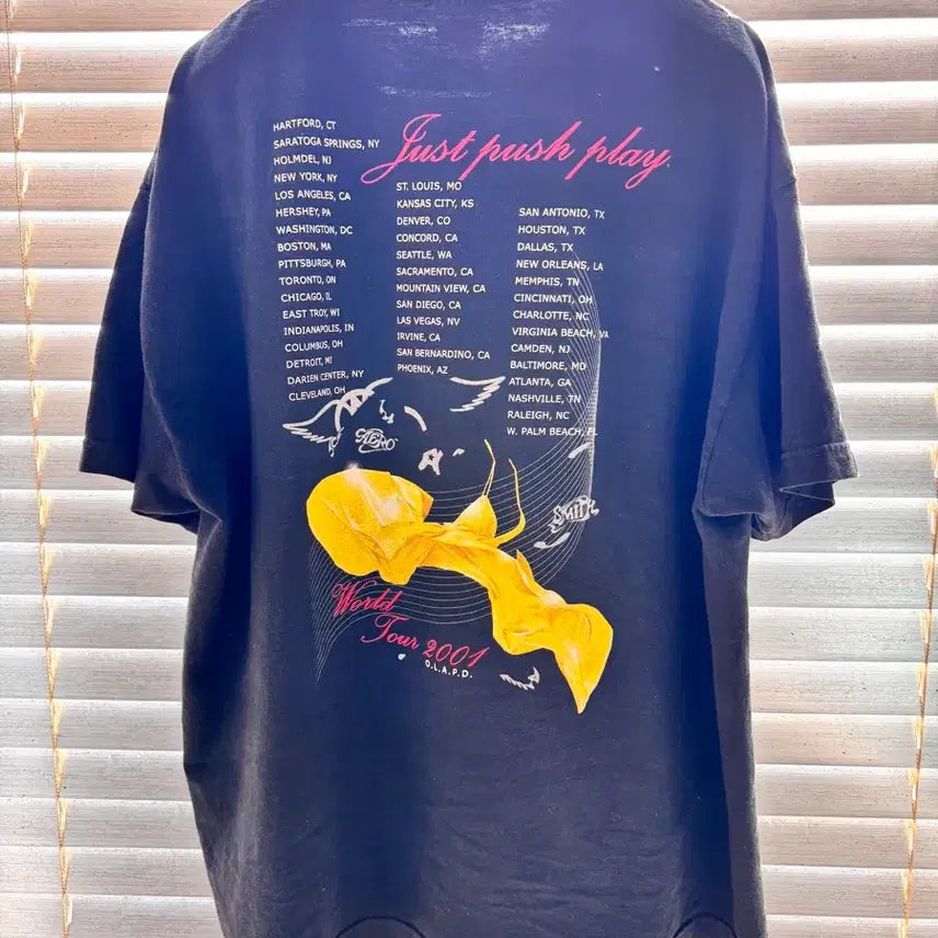 [BUNJANG] Aerosmith x Hajime Sorayama Collaboration Graphic T-Shirt / [XXL] 에어로스미스 X 소라야마 밴드티