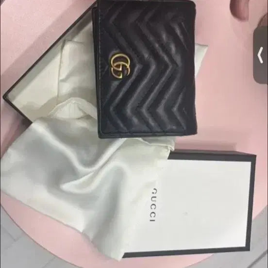 [SOLD OUT] 구찌 GG 마몽 카드 케이스 지갑 블랙