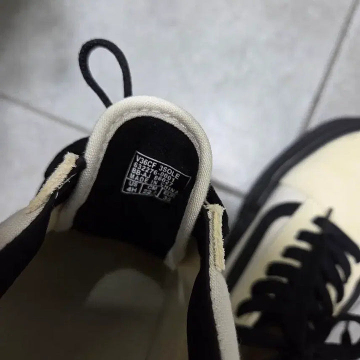 [BUNJANG] Vans Old Skool Black Sole Platform Shoes / 반스 올드스쿨 블랙솔 플랫폼 225mm