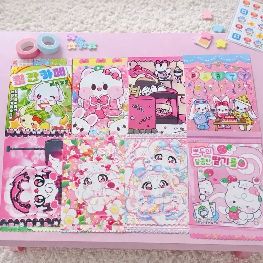 [BUNJANG] Handmade Pastel Wrapping Paper & Envelope Mix Set / 포용 랩핑지 수봉 믹스 수제봉투 다꾸 1+1 (20장)