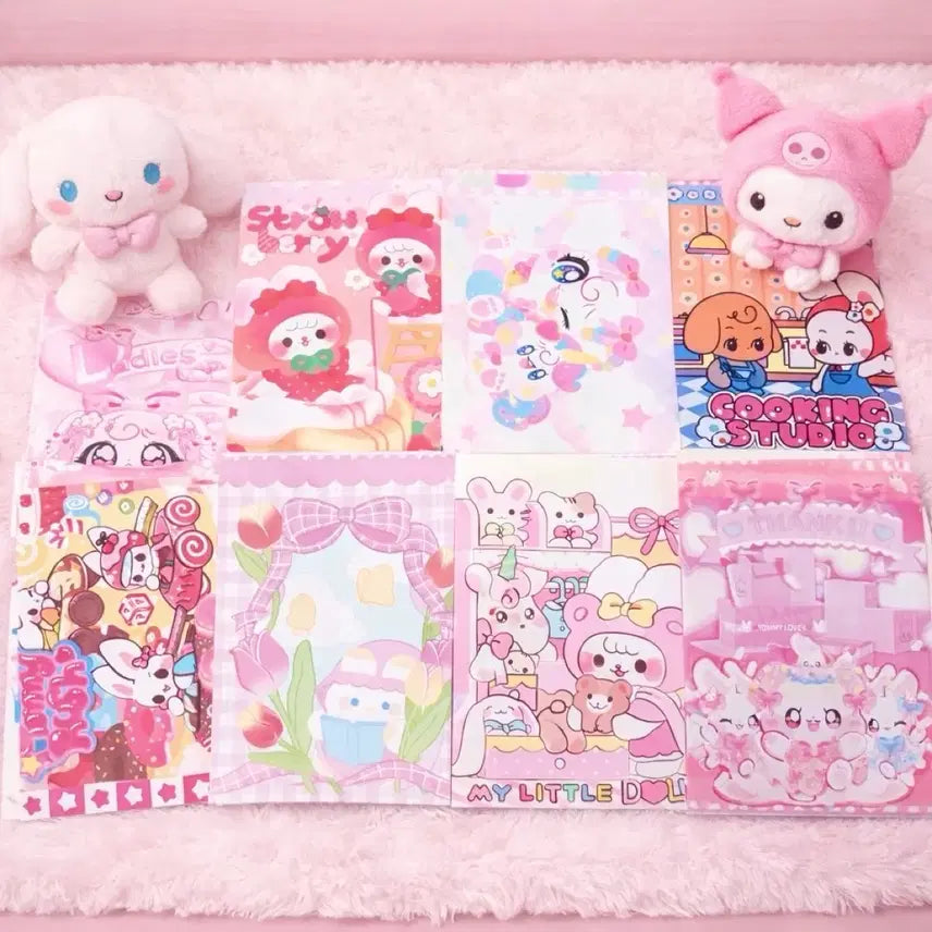 [BUNJANG] Handmade Pastel Wrapping Paper & Envelope Mix Set / 포용 랩핑지 수봉 믹스 수제봉투 다꾸 1+1 (20장)