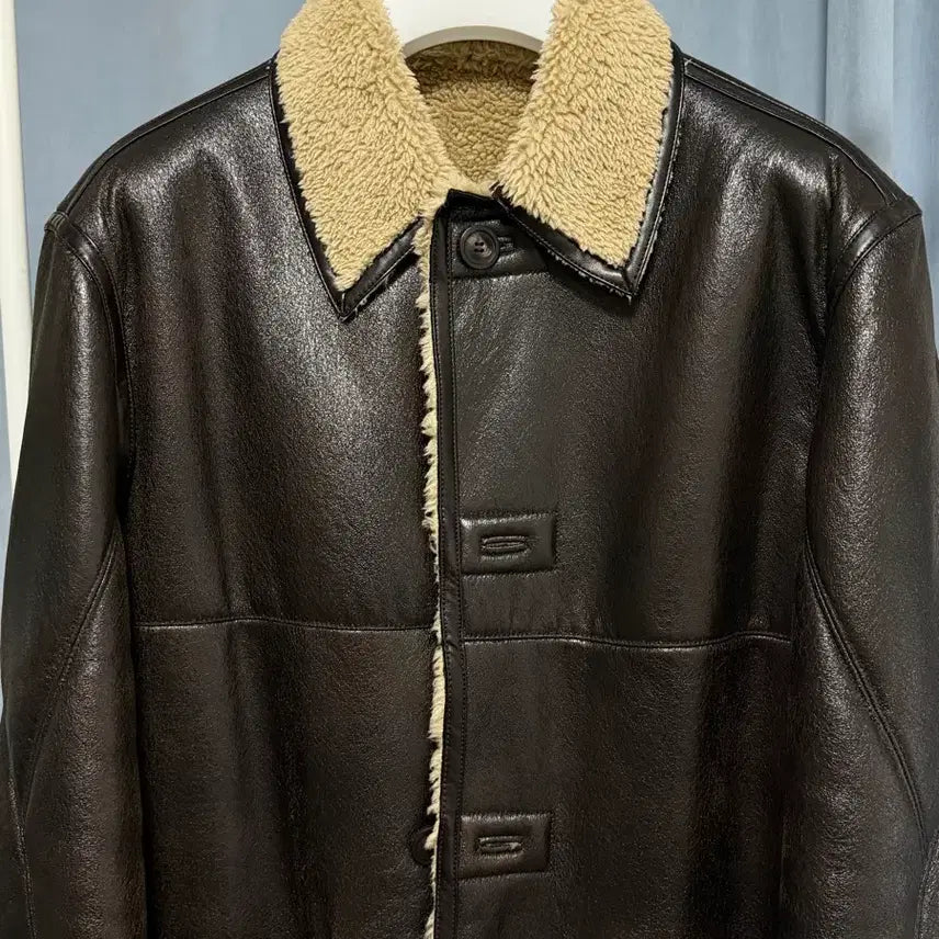 [BUNJANG] COOR Reversible Faux Shearling Coat Dark Brown (M) / COOR 쿠어 리버서블 페이크 시어링 코트 다크브라운 M
