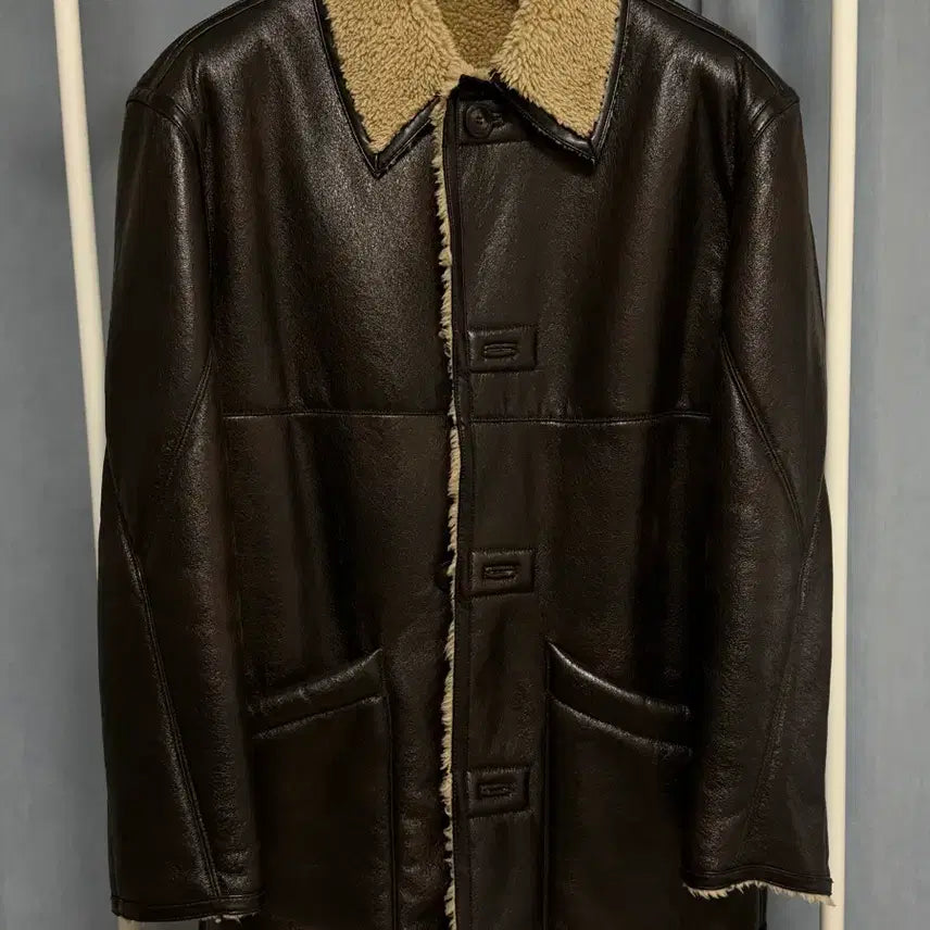 [BUNJANG] COOR Reversible Faux Shearling Coat Dark Brown (M) / COOR 쿠어 리버서블 페이크 시어링 코트 다크브라운 M