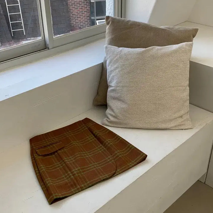 [BUNJANG] Double Standard Check Wool Mini Skirt / [더블스탠다드-도매택] 체크 울 스커트