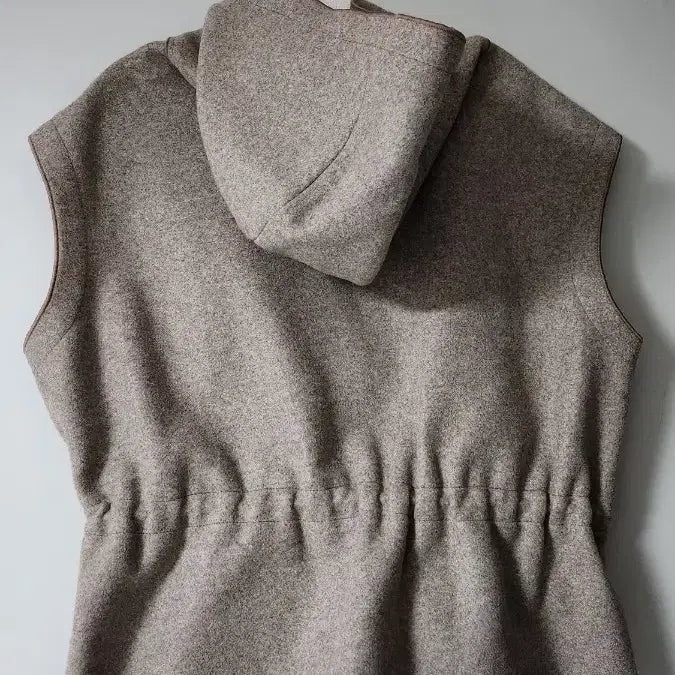 [BUNJANG] Hoodie Vest Beige / 후드 조끼 베스트 베이지 Free 사이즈
