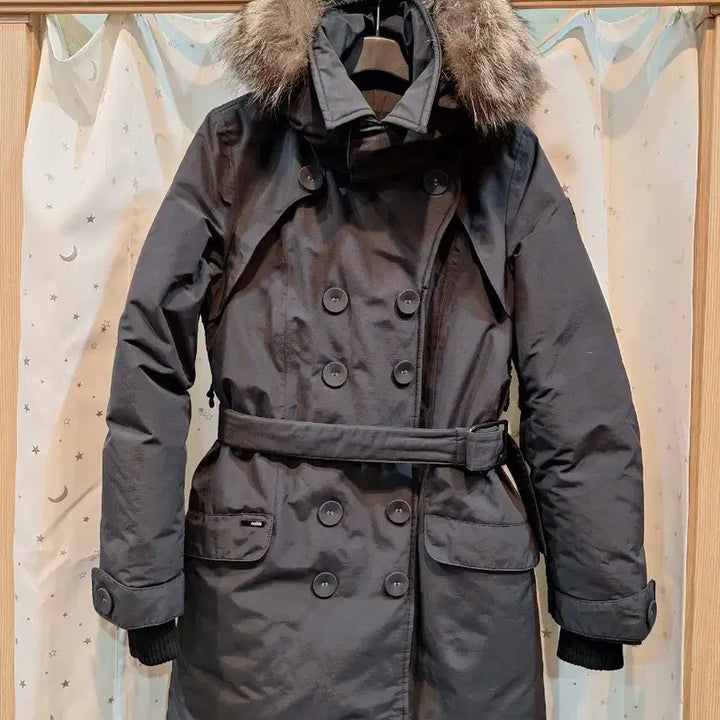 [BUNJANG] Nobis Navy Fox Fur Duck Down Padded Jacket / 노비스 네이비 폭스 퍼 덕다운패딩