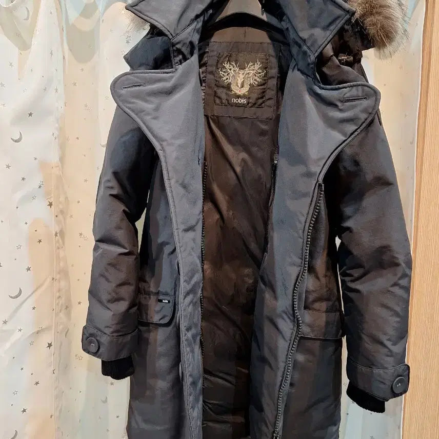 [BUNJANG] Nobis Navy Fox Fur Duck Down Padded Jacket / 노비스 네이비 폭스 퍼 덕다운패딩
