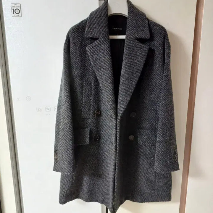 [BUNJANG] Berenice Herringbone Double Coat / 베르니스 Berenice - 프랑스 컨템포러리 사선 헤링본 울 더블코트
