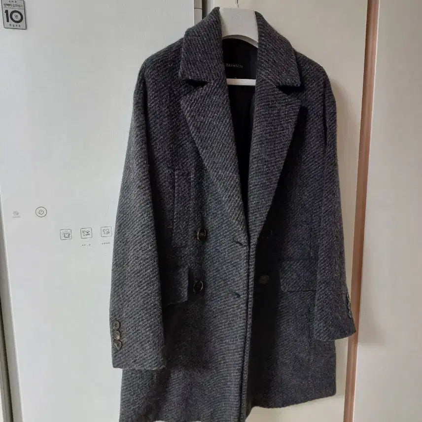 [BUNJANG] Berenice Herringbone Double Coat / 베르니스 Berenice - 프랑스 컨템포러리 사선 헤링본 울 더블코트