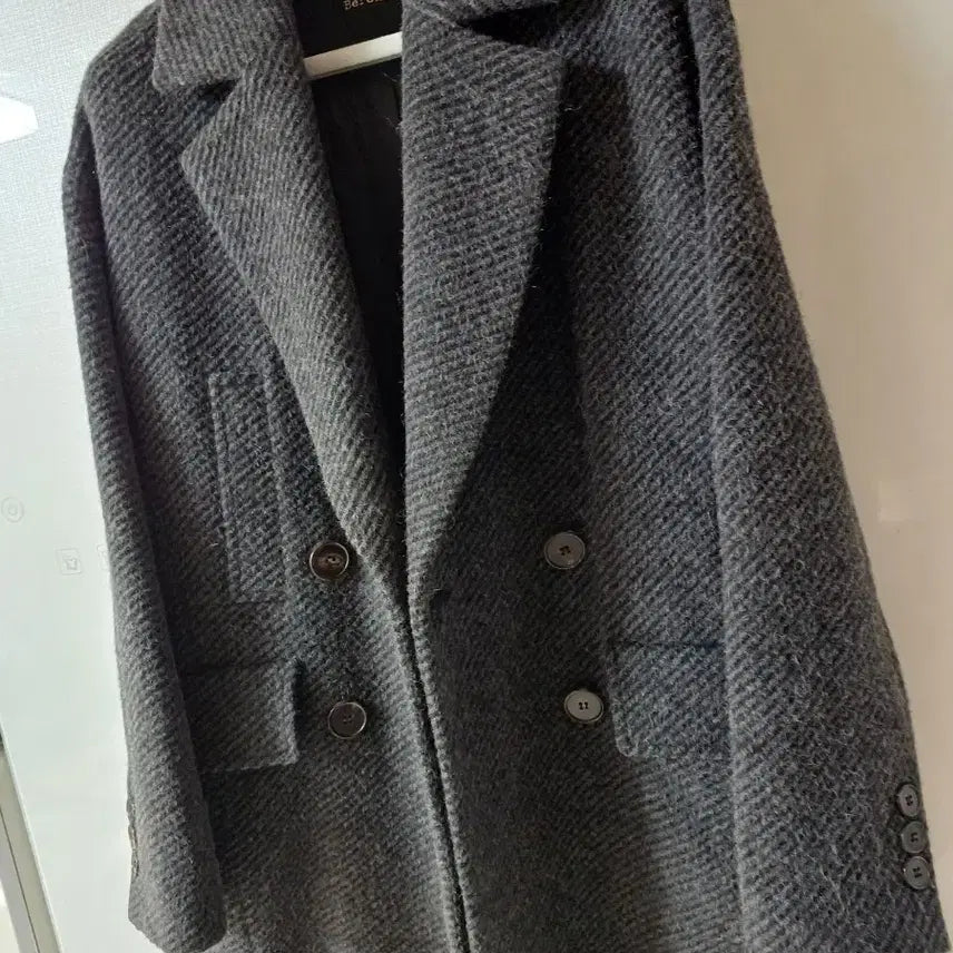 [BUNJANG] Berenice Herringbone Double Coat / 베르니스 Berenice - 프랑스 컨템포러리 사선 헤링본 울 더블코트
