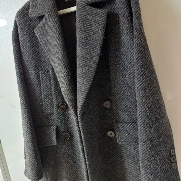 [BUNJANG] Berenice Herringbone Double Coat / 베르니스 Berenice - 프랑스 컨템포러리 사선 헤링본 울 더블코트