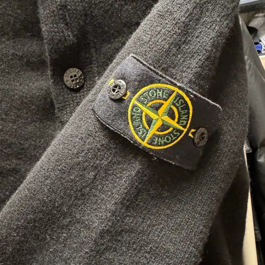 [BUNJANG] Stone Island Zip-up Knit Sweater / 스톤아일랜드 집업 니트