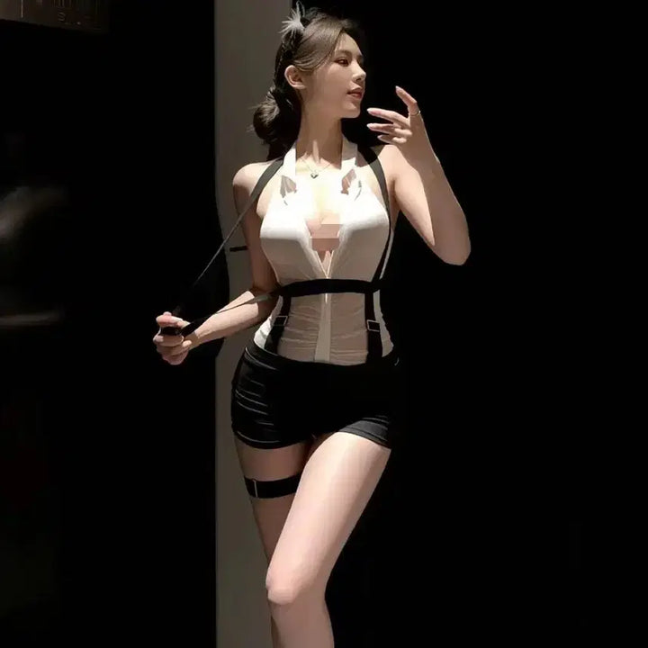 [BUNJANG] Cosplay Office Look Black One-Piece Dress / 코스프레 오피스룩 S106