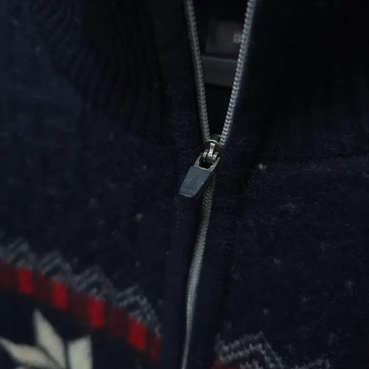 [BUNJANG] Beanpole Nordic Pattern Windproof Wool Knit Sweater / 빈폴 노르딕 패턴 반집업 방풍 울 니트 (95)