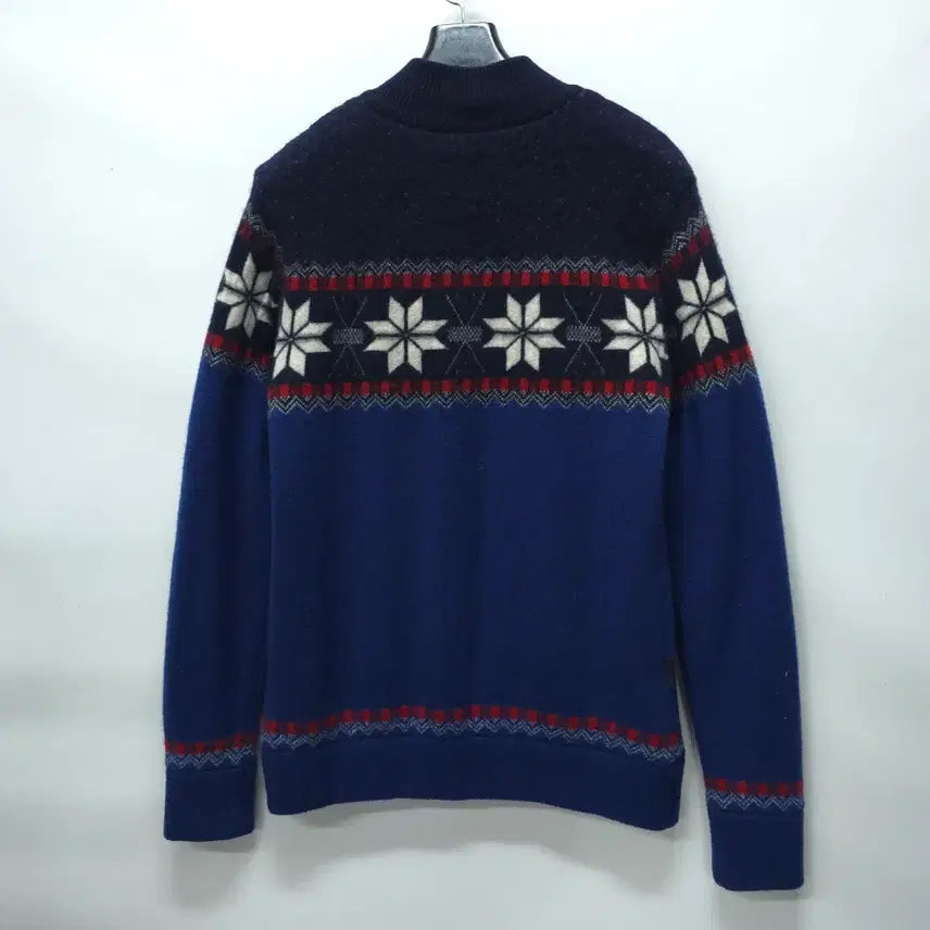 [BUNJANG] Beanpole Nordic Pattern Windproof Wool Knit Sweater / 빈폴 노르딕 패턴 반집업 방풍 울 니트 (95)