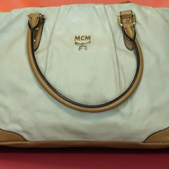 [BUNJANG] MCM Ivory & Brown Tote Bag / MCM 아이보리 & 브라운 토트백