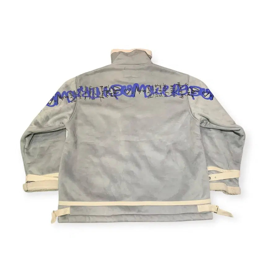 [BUNJANG] Future Fashion Sky Blue Suede Mouton Jacket / 5XL)퓨쳐 패션 스카이블루 오버핏 스웨이드 무스탕 자켓