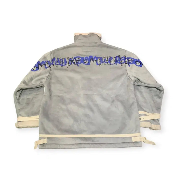 [BUNJANG] Future Fashion Sky Blue Suede Mouton Jacket / 5XL)퓨쳐 패션 스카이블루 오버핏 스웨이드 무스탕 자켓