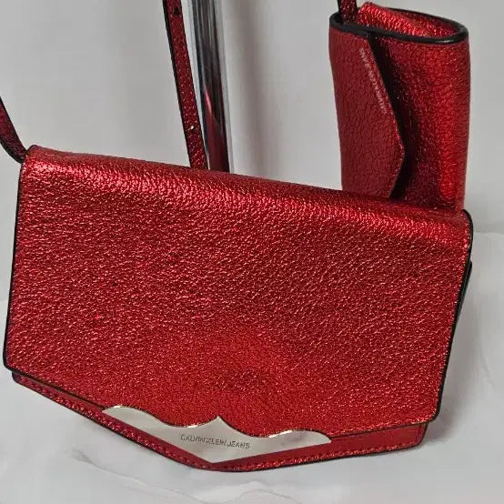 [BUNJANG] Calvin Klein Jeans Red Crossbody Mini Bag / 캘빈클라인 진 레드 크로스백 미니백