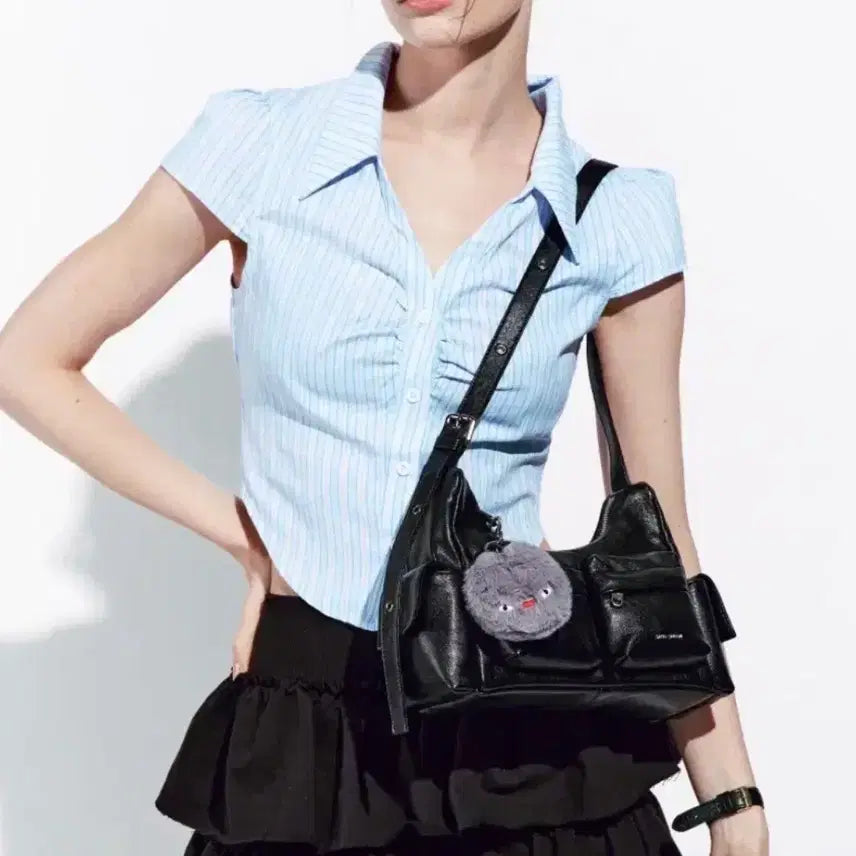 [BUNJANG] Sei Miondo Black Shoulder Bag / 세이모온도 블랙 숄더백 가방