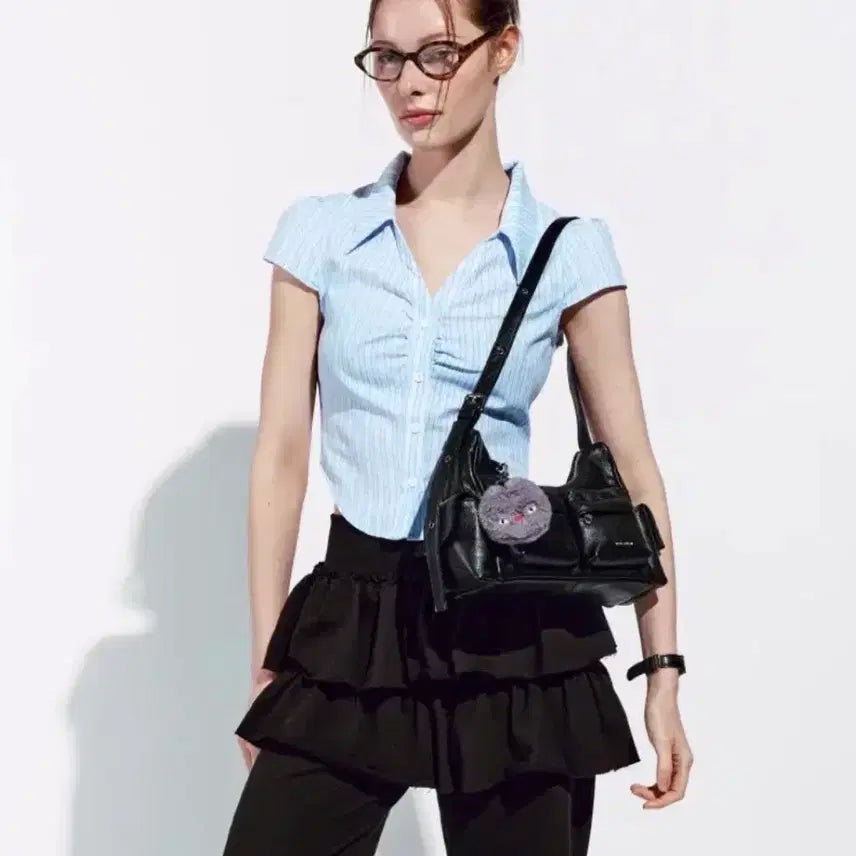 [BUNJANG] Sei Miondo Black Shoulder Bag / 세이모온도 블랙 숄더백 가방