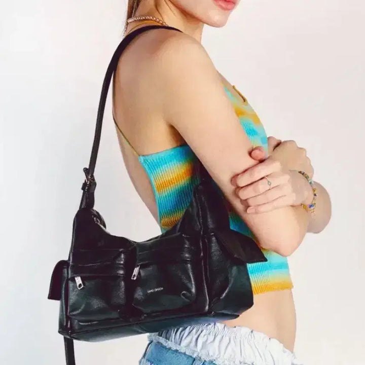 [BUNJANG] Sei Miondo Black Shoulder Bag / 세이모온도 블랙 숄더백 가방