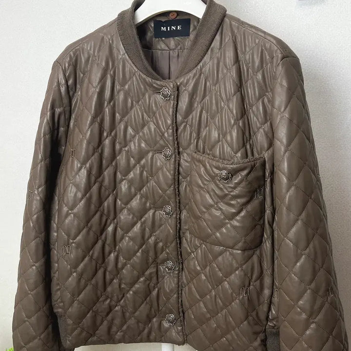 [BUNJANG] MINE Quilted Eco Leather Jacket / MINE 마인 에코레더 퀼팅자켓