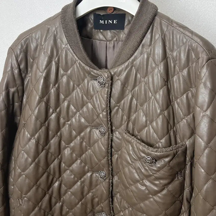[BUNJANG] MINE Quilted Eco Leather Jacket / MINE 마인 에코레더 퀼팅자켓