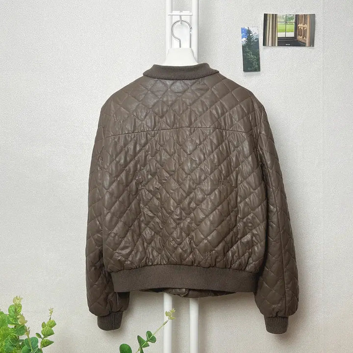 [BUNJANG] MINE Quilted Eco Leather Jacket / MINE 마인 에코레더 퀼팅자켓