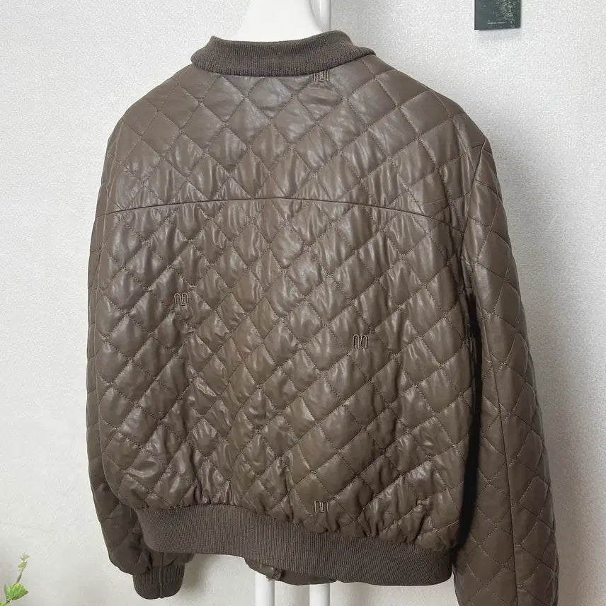 [BUNJANG] MINE Quilted Eco Leather Jacket / MINE 마인 에코레더 퀼팅자켓
