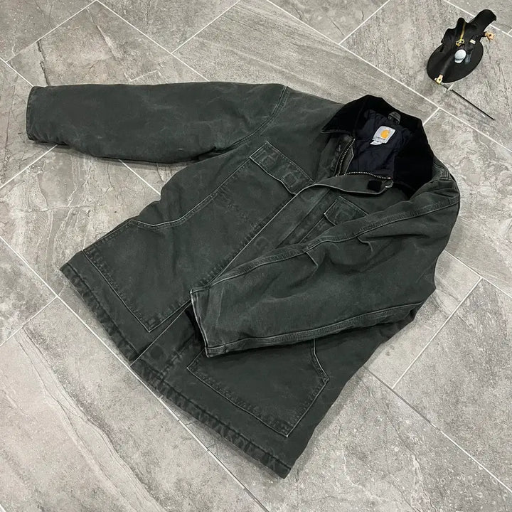 [BUNJANG] Carhartt C26 Moss Green Sandstone Duck Arctic Traditional Coat (M) / (M)칼하트 샌드스톤 덕 아크틱 트래디셔널 코트 C26 모스그린