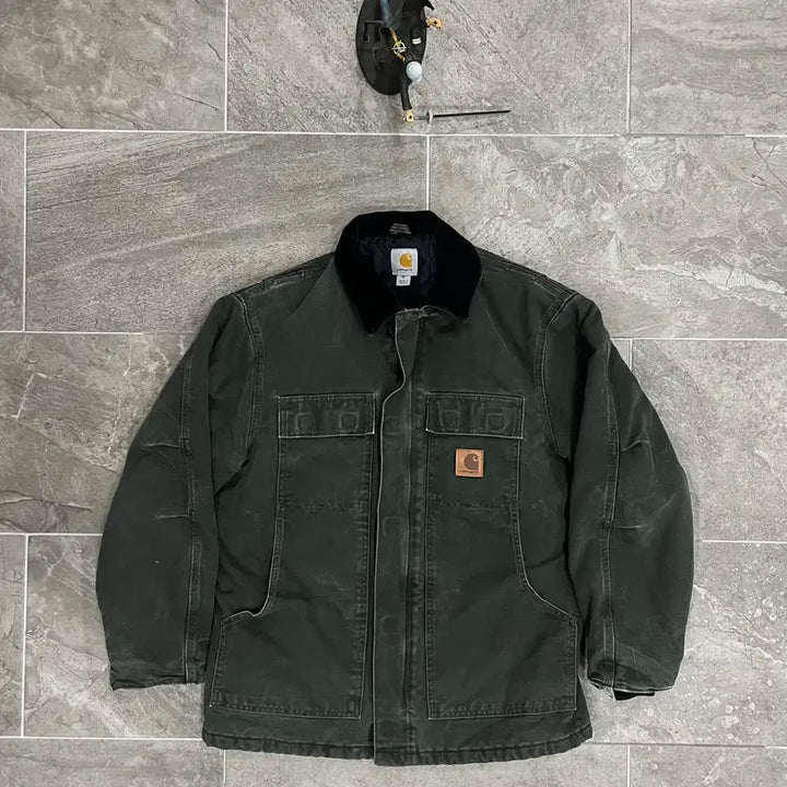 [BUNJANG] Carhartt C26 Moss Green Sandstone Duck Arctic Traditional Coat (M) / (M)칼하트 샌드스톤 덕 아크틱 트래디셔널 코트 C26 모스그린