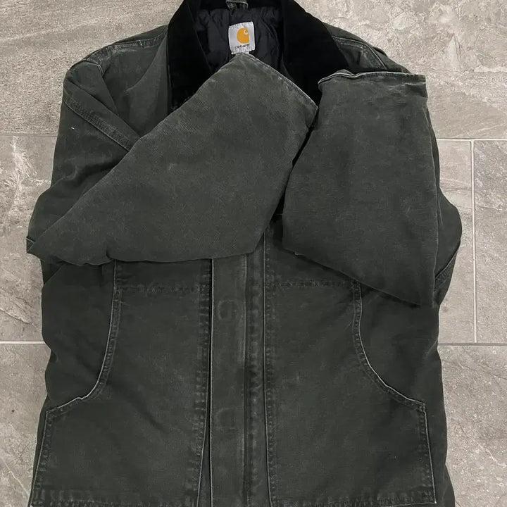 [BUNJANG] Carhartt C26 Moss Green Sandstone Duck Arctic Traditional Coat (M) / (M)칼하트 샌드스톤 덕 아크틱 트래디셔널 코트 C26 모스그린