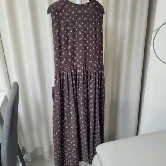 [SOLD OUT] 갈색 꽃무늬 랩 스타일 원피스 빅사이즈77 88 가능
