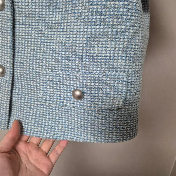 [SOLD OUT] 프리)르하임 Leheim 블루 트위드 반팔자켓