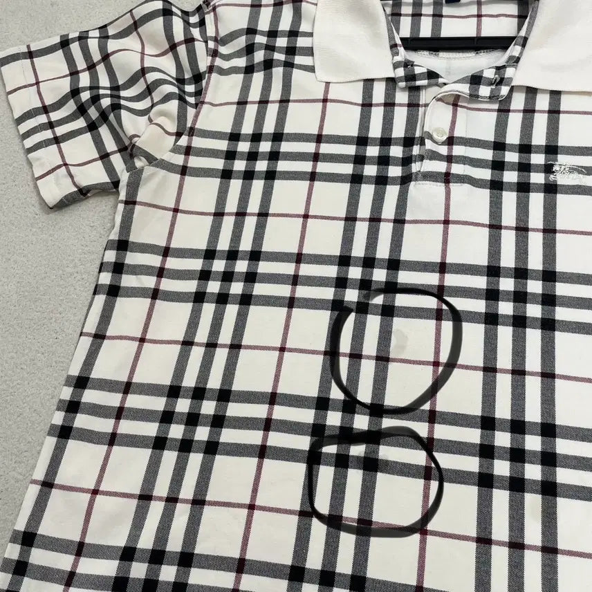 [BUNJANG] Burberry Nova Check Polo Shirt / L 버버리 여성 노바체크 반팔 카라티 B.4707