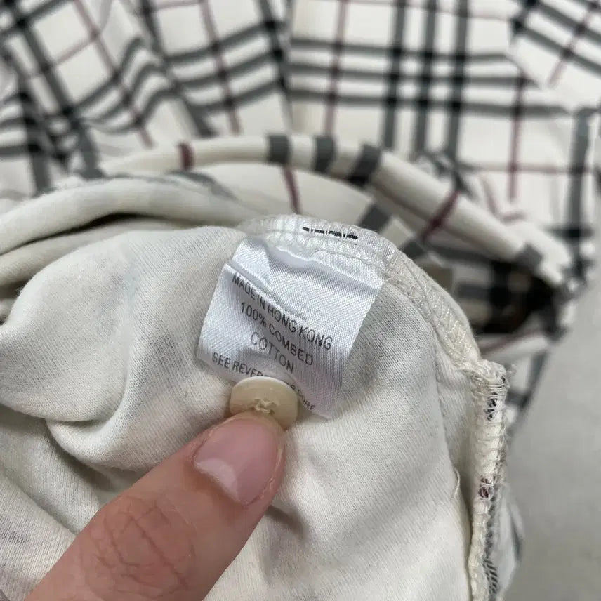[BUNJANG] Burberry Nova Check Polo Shirt / L 버버리 여성 노바체크 반팔 카라티 B.4707
