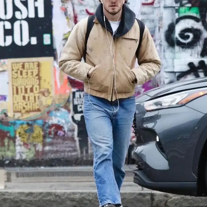 [BUNJANG] Carhartt Detroit Jacket Brown Corduroy Collar / [L] 칼하트 디트로이트 재킷 브라운