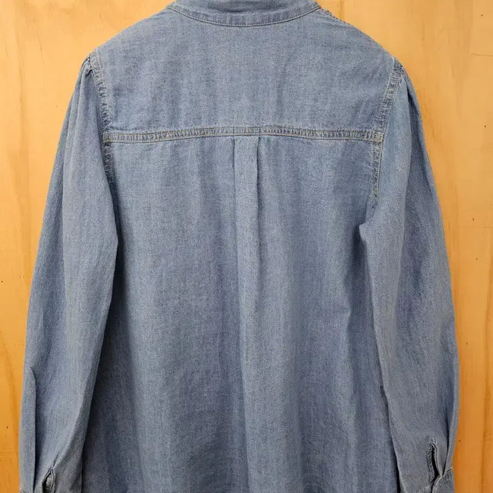 [BUNJANG] Ribbon Tie Denim Blouse / 리본타이 데님 블라우스 (새옷) 연청