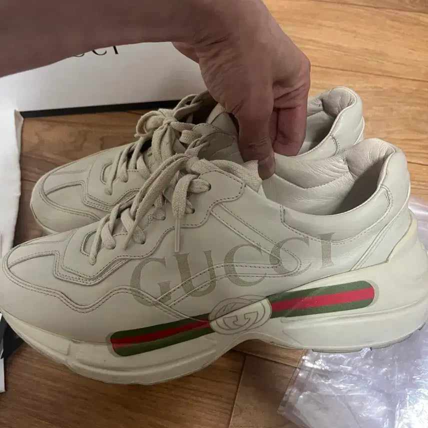 [BUNJANG] Gucci Rhyton Logo Sneakers / 구찌 라이톤 띠로고 8
